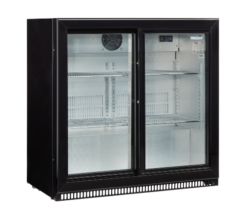 Energioptimeret backbar med to selvlukkende skydedøre.